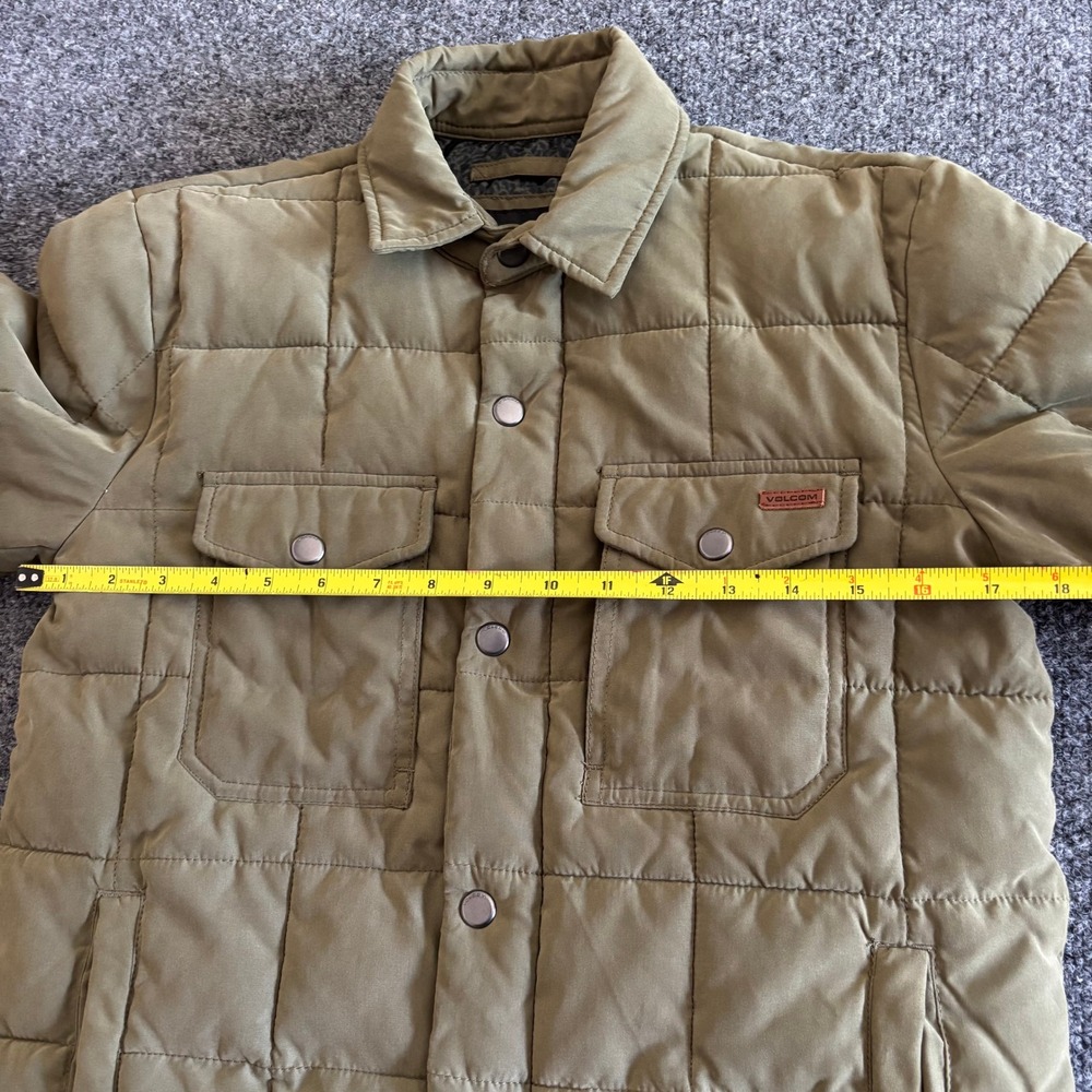 Volcom Women Quilted Water Resistant Shirt Jacket Olive Green C1641603 Size M - Picture 4 of 13